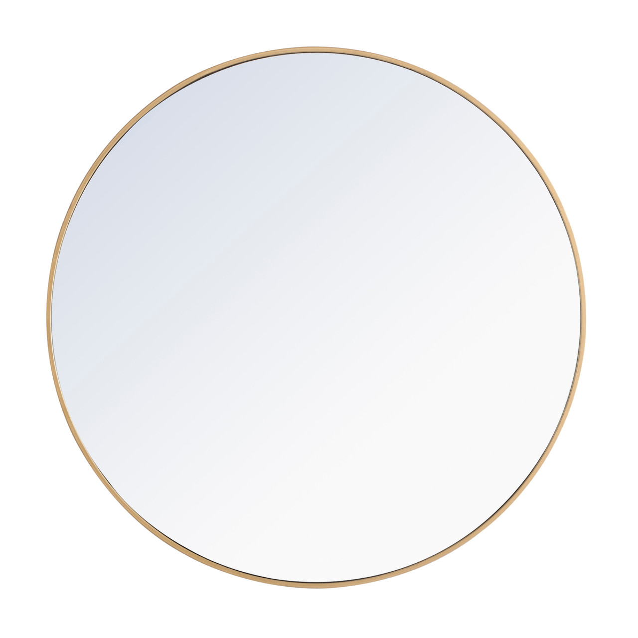 ELEGANT DECOR MR4045BR Metal frame Round Mirror 42 inch Brass finish