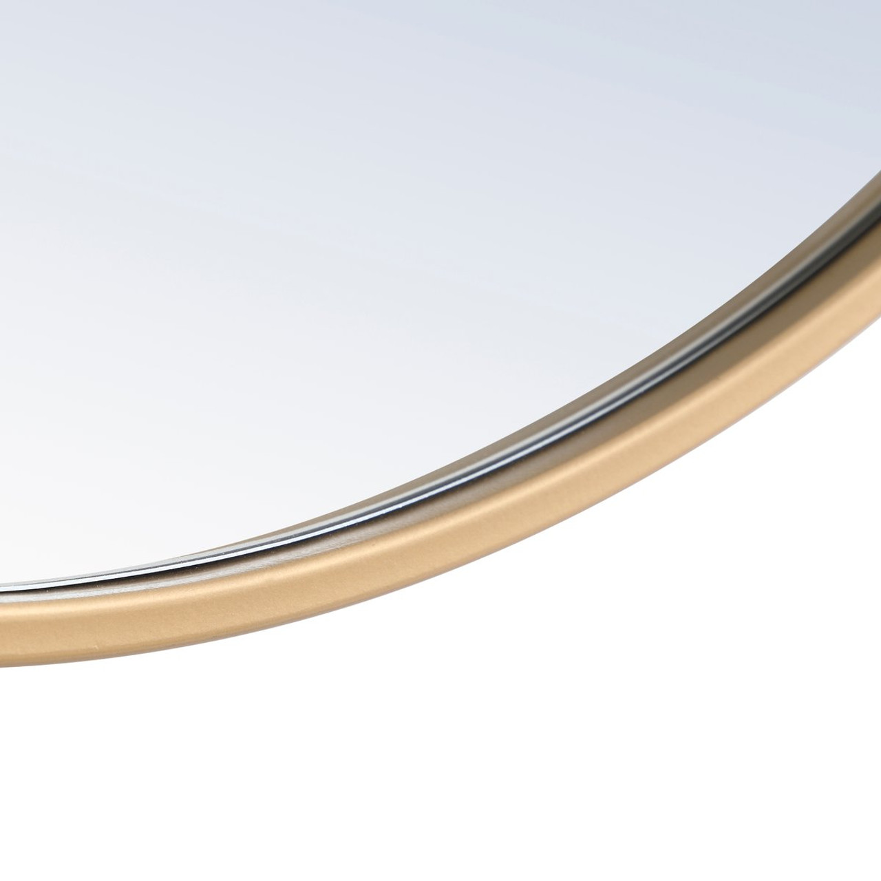 Elegant Decor MR4042BR Metal frame Round Mirror 36 inch Brass finish