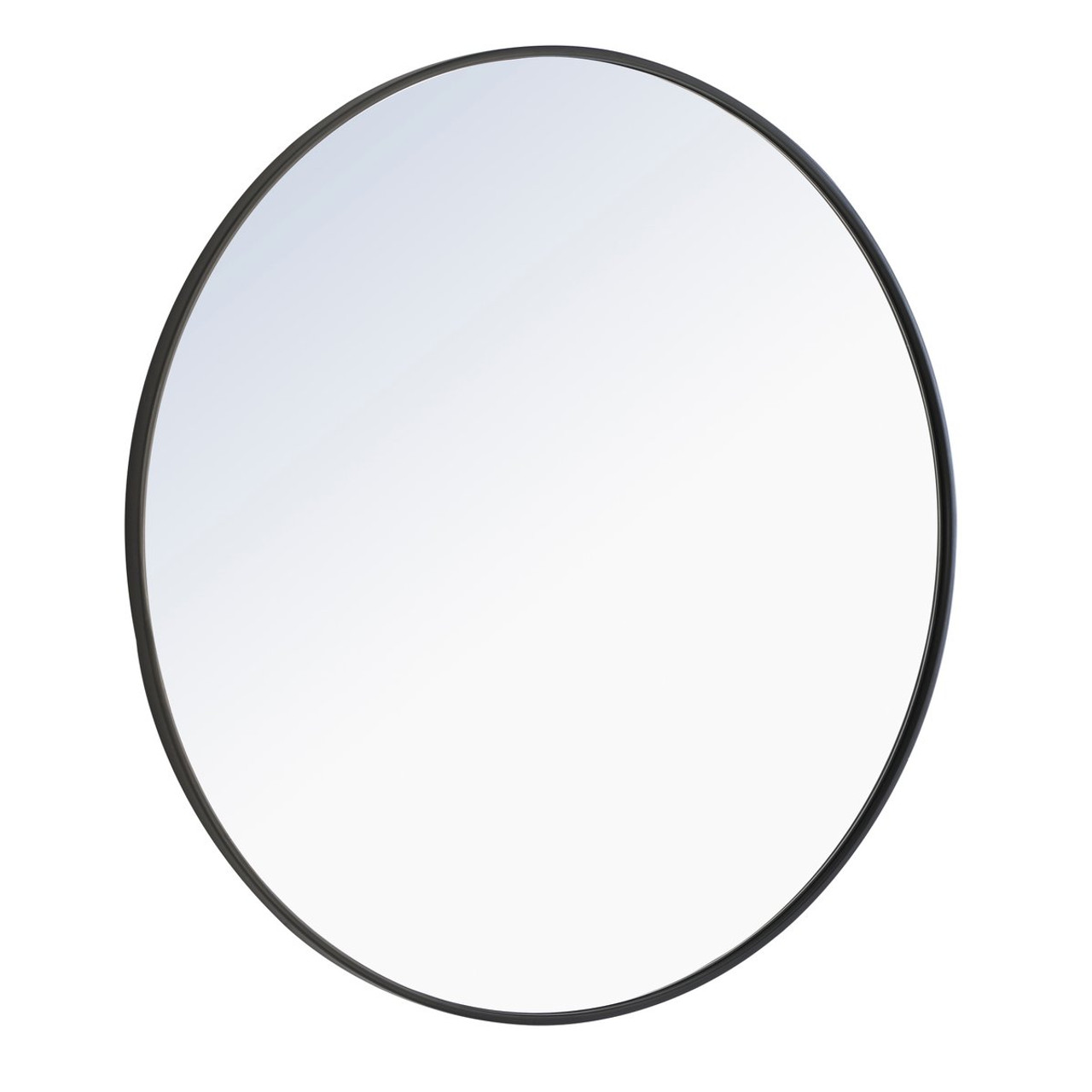 Elegant Decor MR4041BK Metal frame Round Mirror 36 inch Black finish