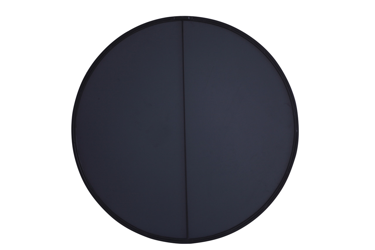 ELEGANT DECOR MR4037BK Metal frame Round Mirror 32 inch Black finish