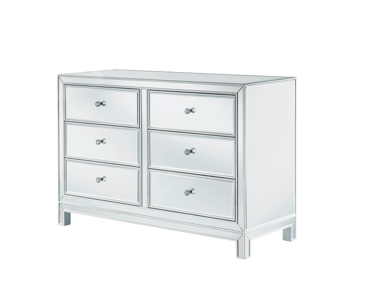 ELEGANT DECOR MF72017 Dresser 6 drawers 48in. W x 18in. Din. x 32in. H in antique silver paint ELEGANT DECOR MF72017 Dresser 6 drawers 48in. W x 18in. Din. x 32in. H in antique silver paint