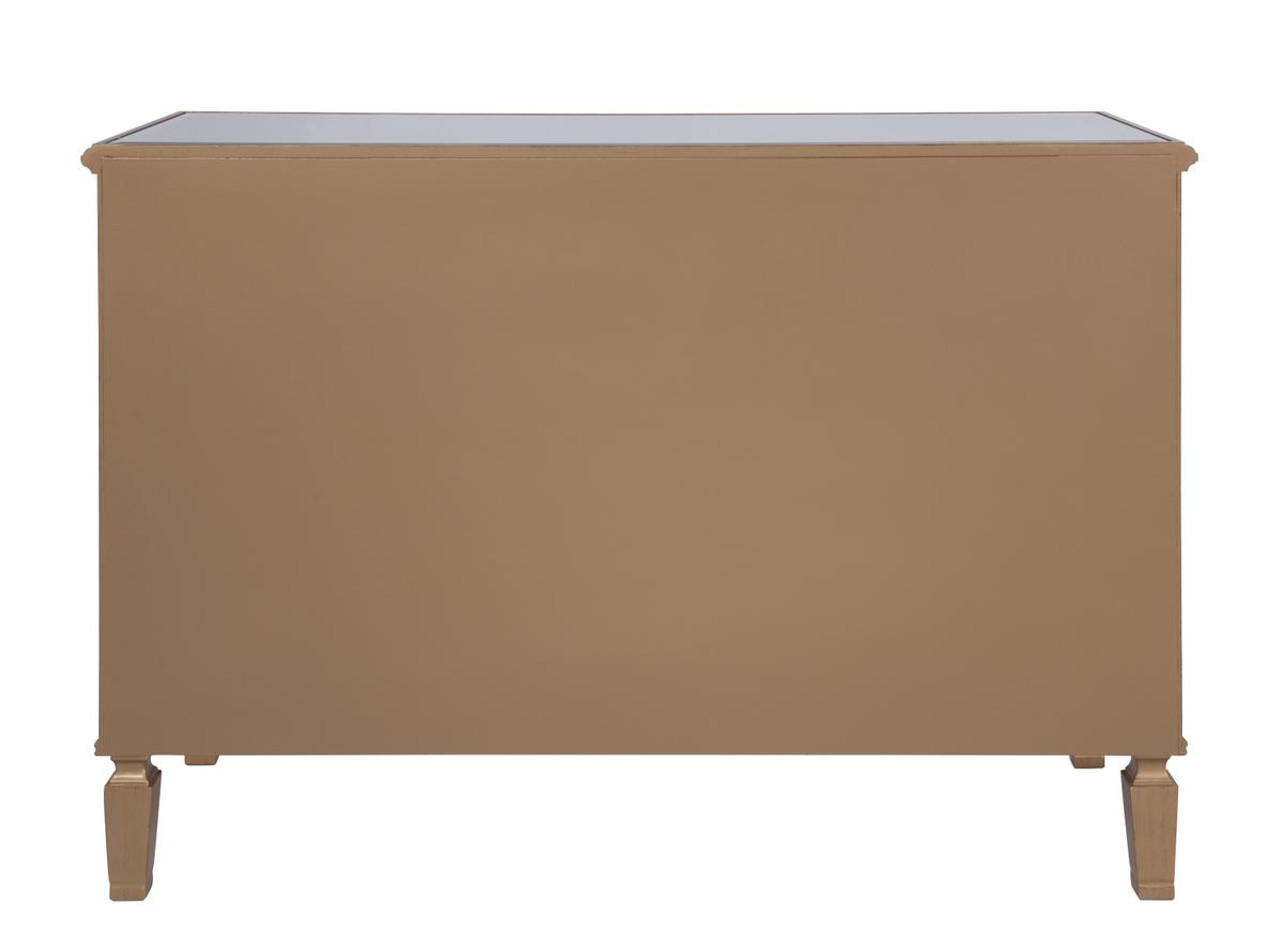 ELEGANT DECOR MF6-1117G 6 Drawer Dresser 48 in. x 18 in. x 32 in. in Gold paint