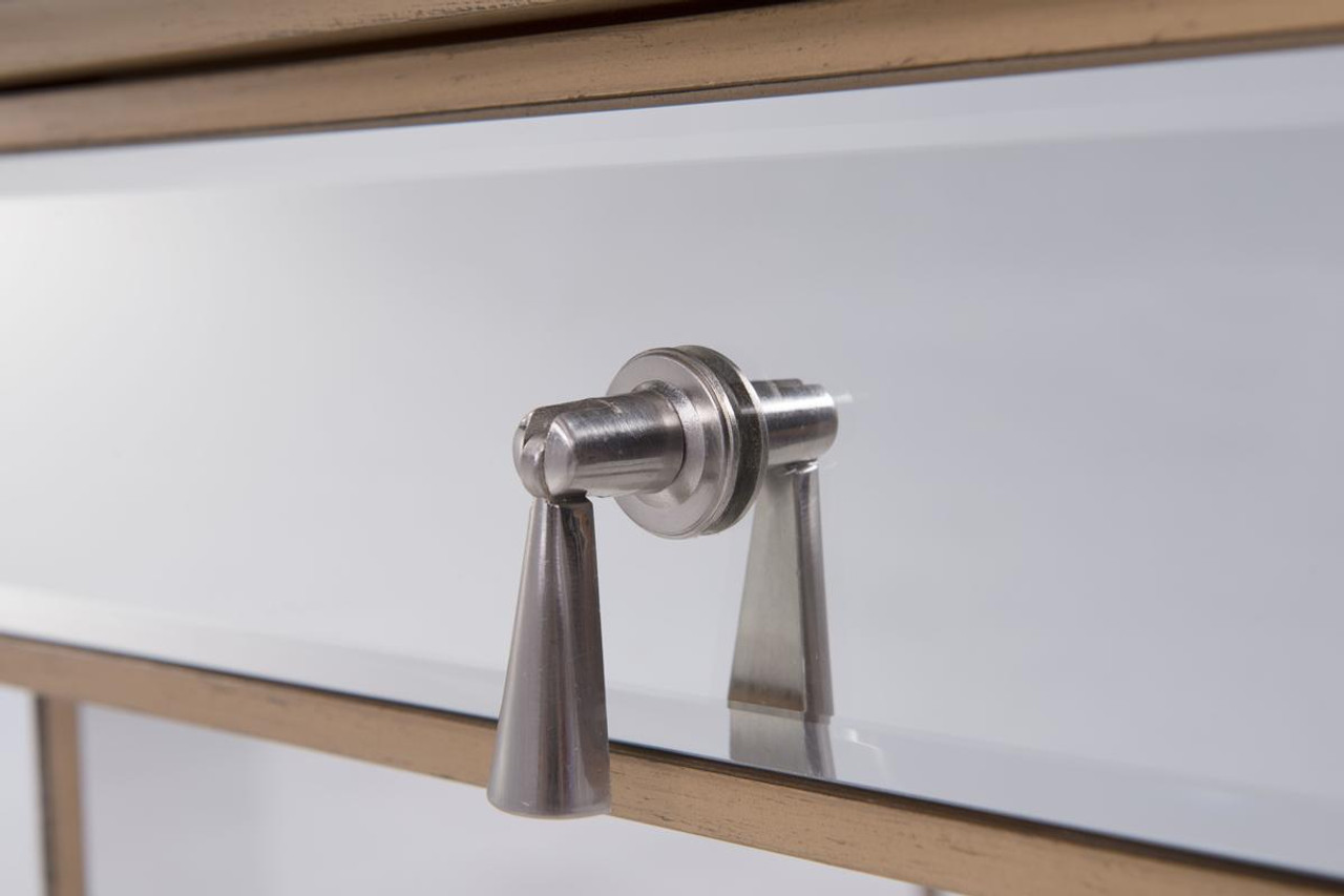 ELEGANT DECOR MF6-1106G 2 Drawers Dressing table 42 in. x 18 in. x 31 in. in Gold paint ELEGANT DECOR MF6-1106G 2 Drawers Dressing table 42 in. x 18 in. x 31 in. in Gold paint