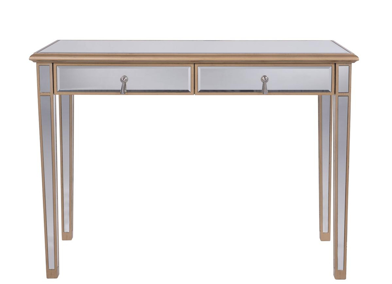 ELEGANT DECOR MF6-1106G 2 Drawers Dressing table 42 in. x 18 in. x 31 in. in Gold paint ELEGANT DECOR MF6-1106G 2 Drawers Dressing table 42 in. x 18 in. x 31 in. in Gold paint