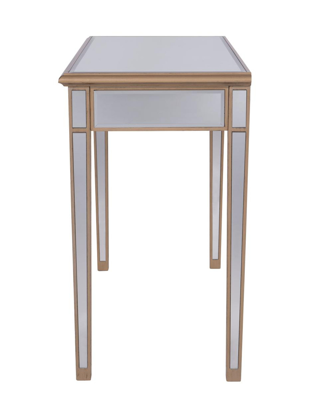 ELEGANT DECOR MF6-1106G 2 Drawers Dressing table 42 in. x 18 in. x 31 in. in Gold paint