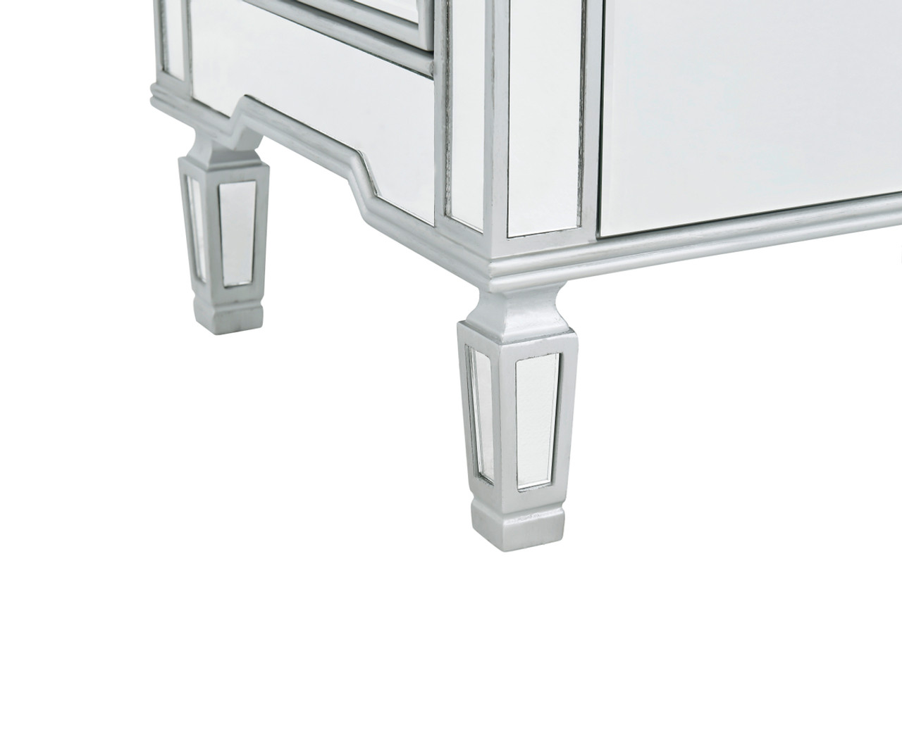 ELEGANT DECOR MF6-1047S Lingerie Chest 7 drawers 20in. W x 15in. D x 48in. H in antique silver paint ELEGANT DECOR MF6-1047S Lingerie Chest 7 drawers 20in. W x 15in. D x 48in. H in antique silver paint