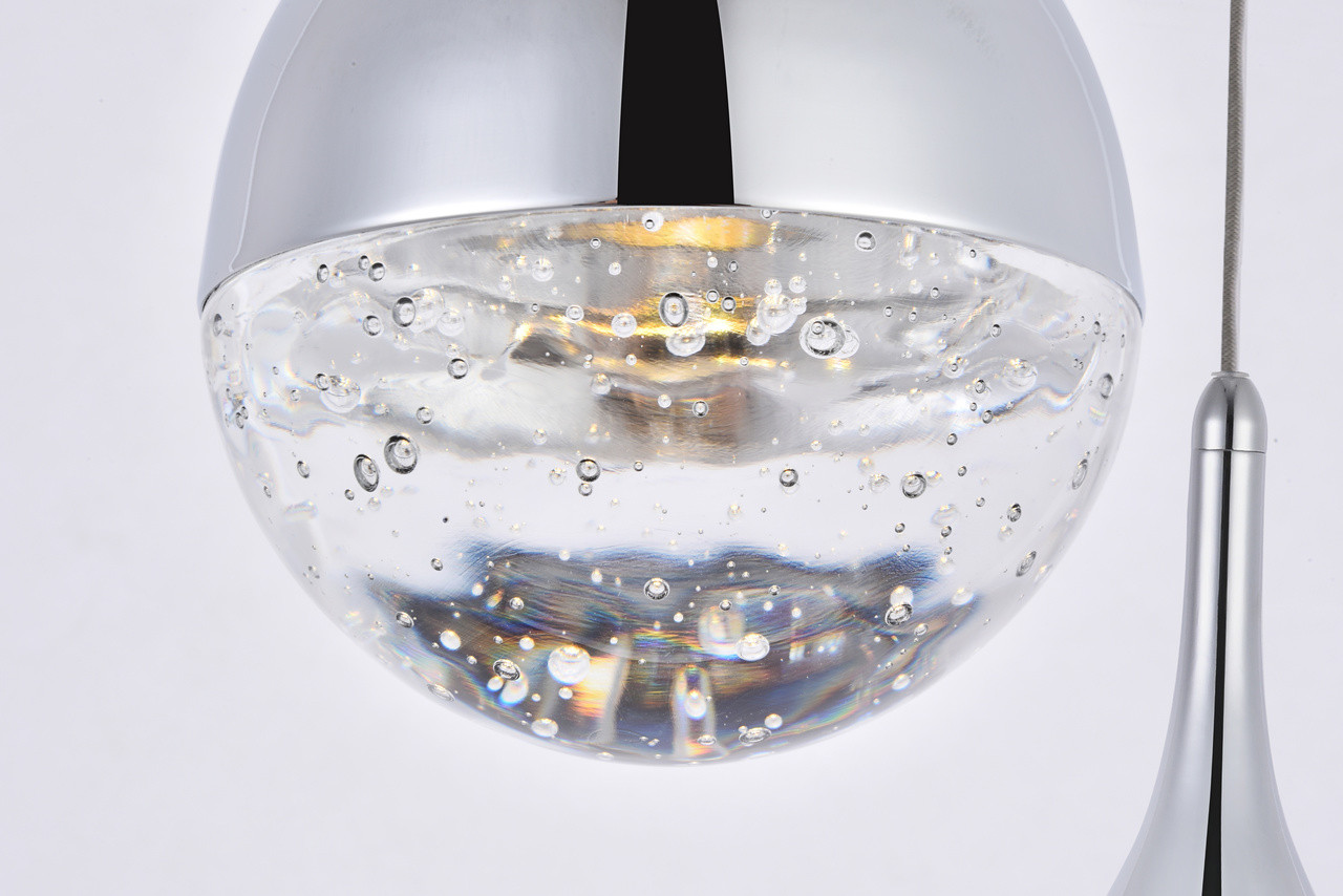 Elegant Lighting 3805D14C Amherst Collection LED 5-light chandelier 15in x 9in chrome finish