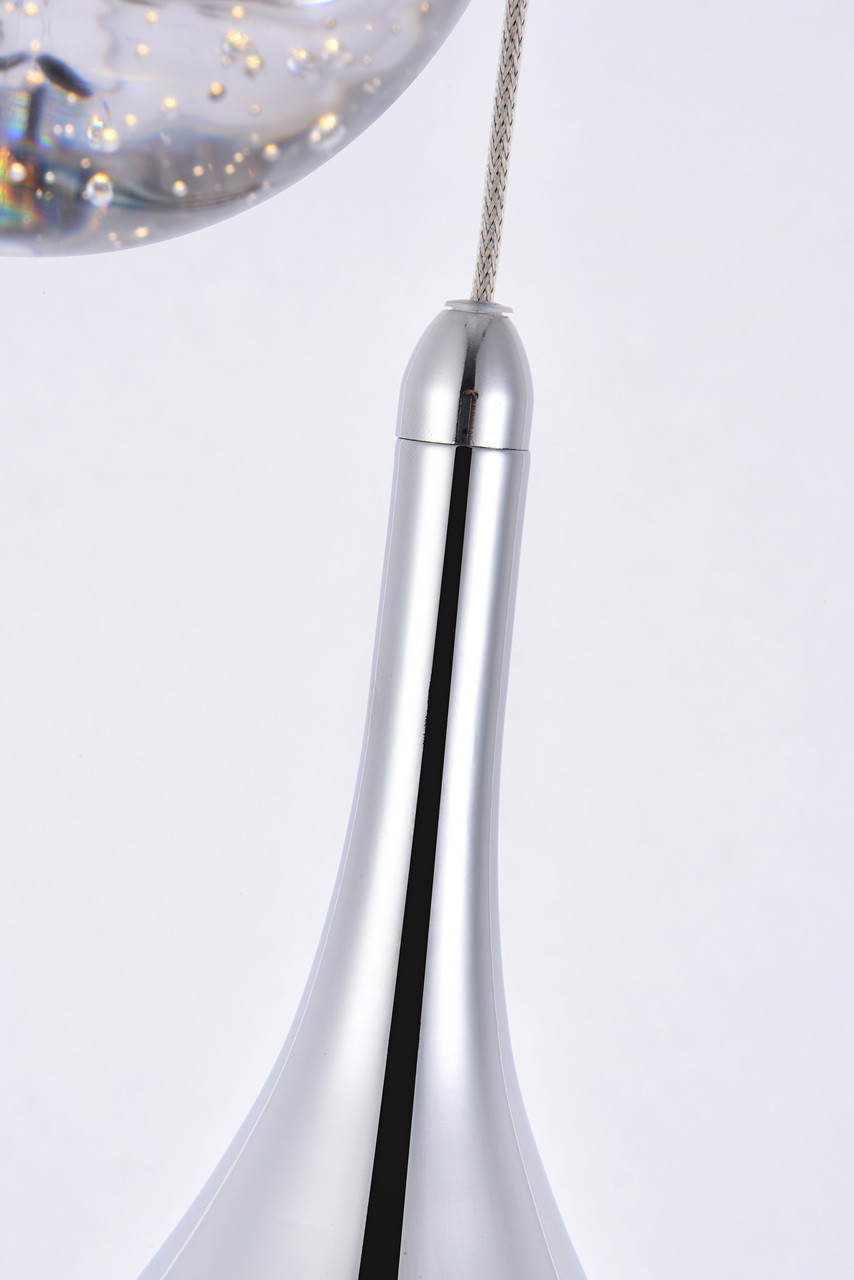 Elegant Lighting 3805D14C Amherst Collection LED 5-light chandelier 15in x 9in chrome finish