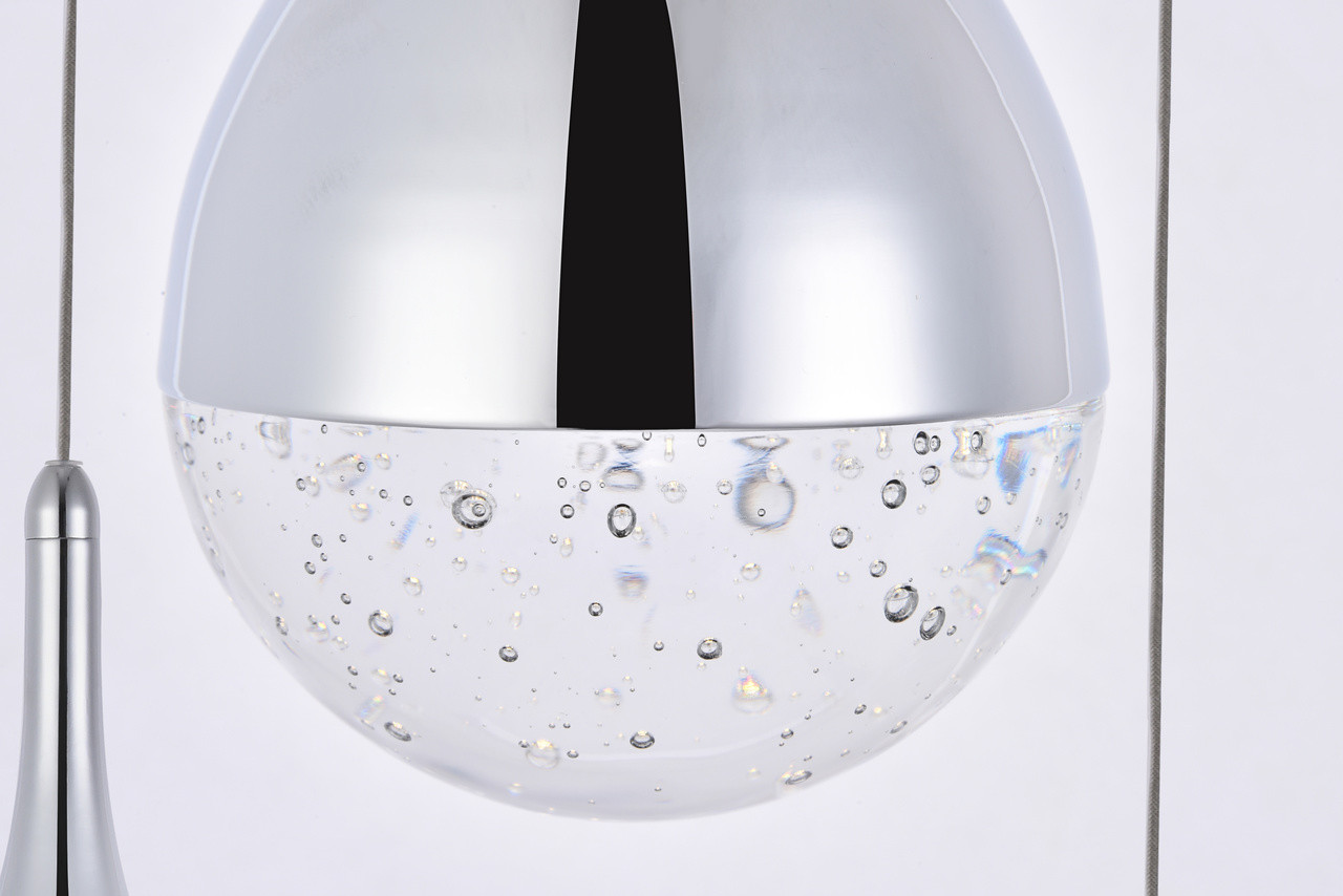 Elegant Lighting 3805D14C Amherst Collection LED 5-light chandelier 15in x 9in chrome finish