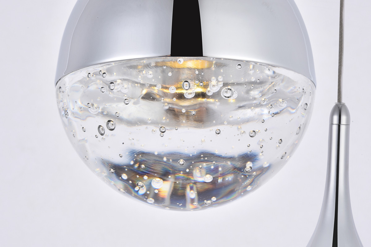 Elegant Lighting 3805D14C Amherst Collection LED 5-light chandelier 15in x 9in chrome finish