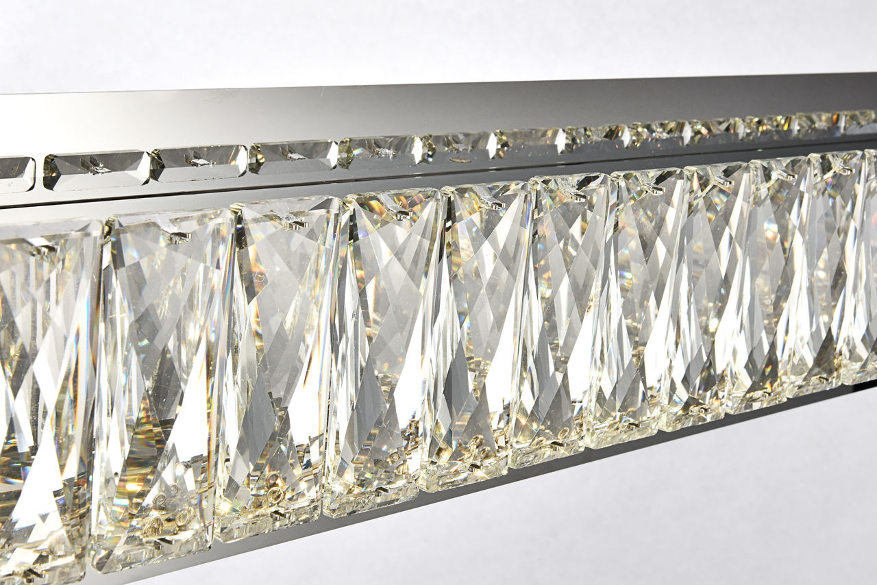 ELEGANT LIGHTING Value 3502W35C Monroe Integrated LED chip light Chrome Wall Sconce Clear Royal Cut Crystal