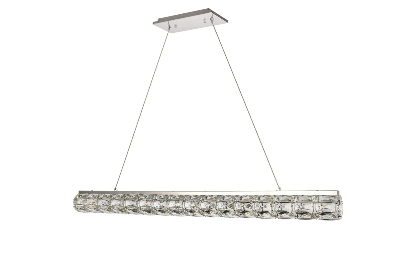 Elegant Lighting 3501D48C Valetta Integrated LED chip light Chrome Chandelier Clear Royal Cut Crystal