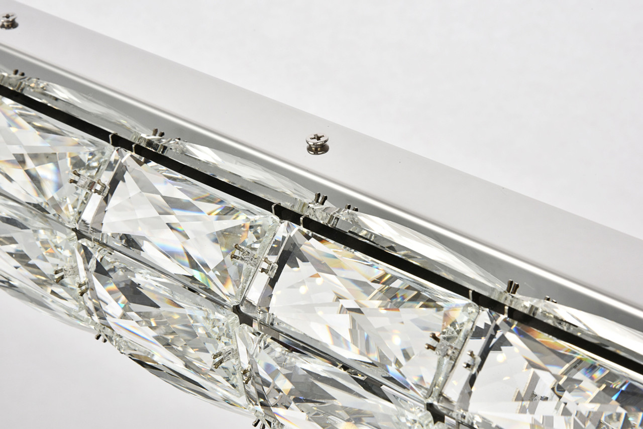 Elegant Lighting 3501D36C Valetta Integrated LED chip light Chrome Chandelier Clear Royal Cut Crystal