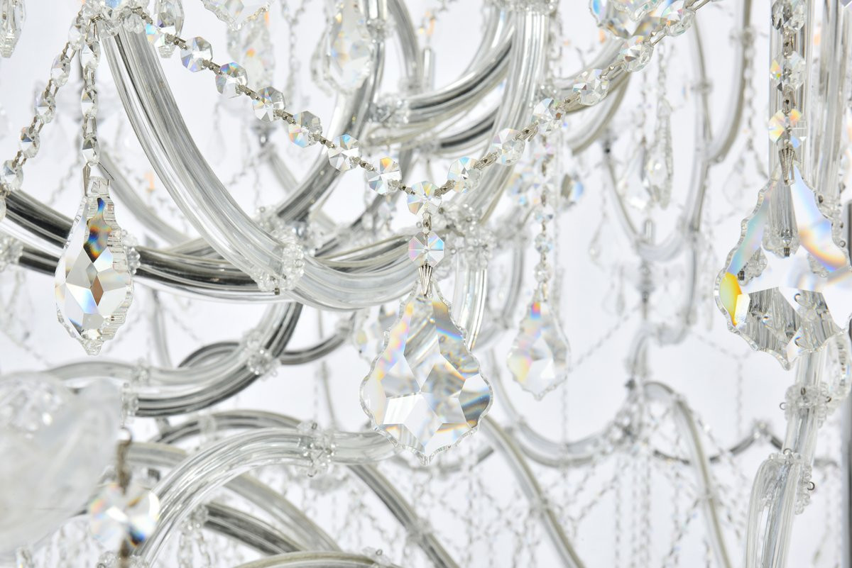 ELEGANT LIGHTING 2800G120C/RC  Maria Theresa 84 light Chrome Chandelier Clear Royal Cut Crystal