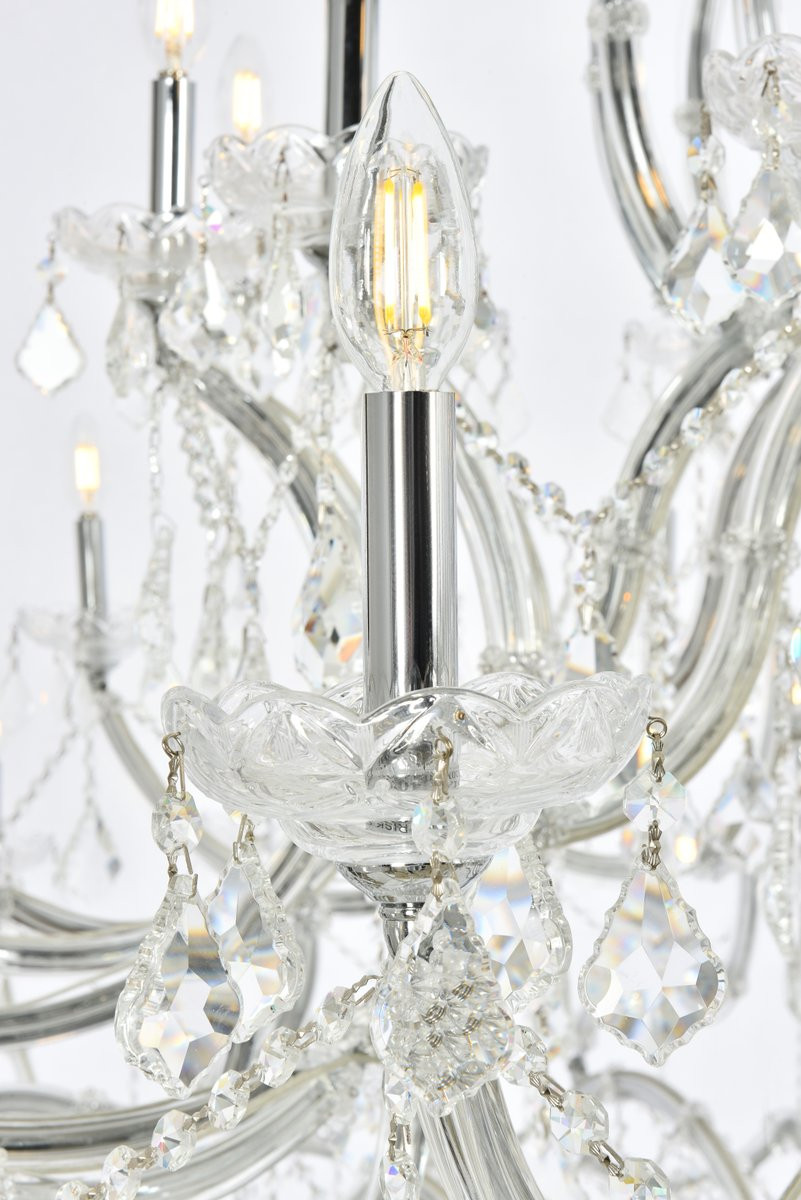 ELEGANT LIGHTING 2800G120C/RC  Maria Theresa 84 light Chrome Chandelier Clear Royal Cut Crystal