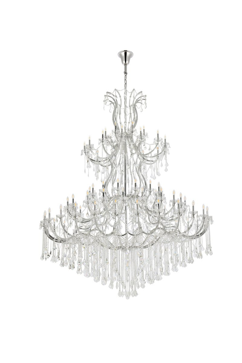 ELEGANT LIGHTING 2800G120C/RC  Maria Theresa 84 light Chrome Chandelier Clear Royal Cut Crystal