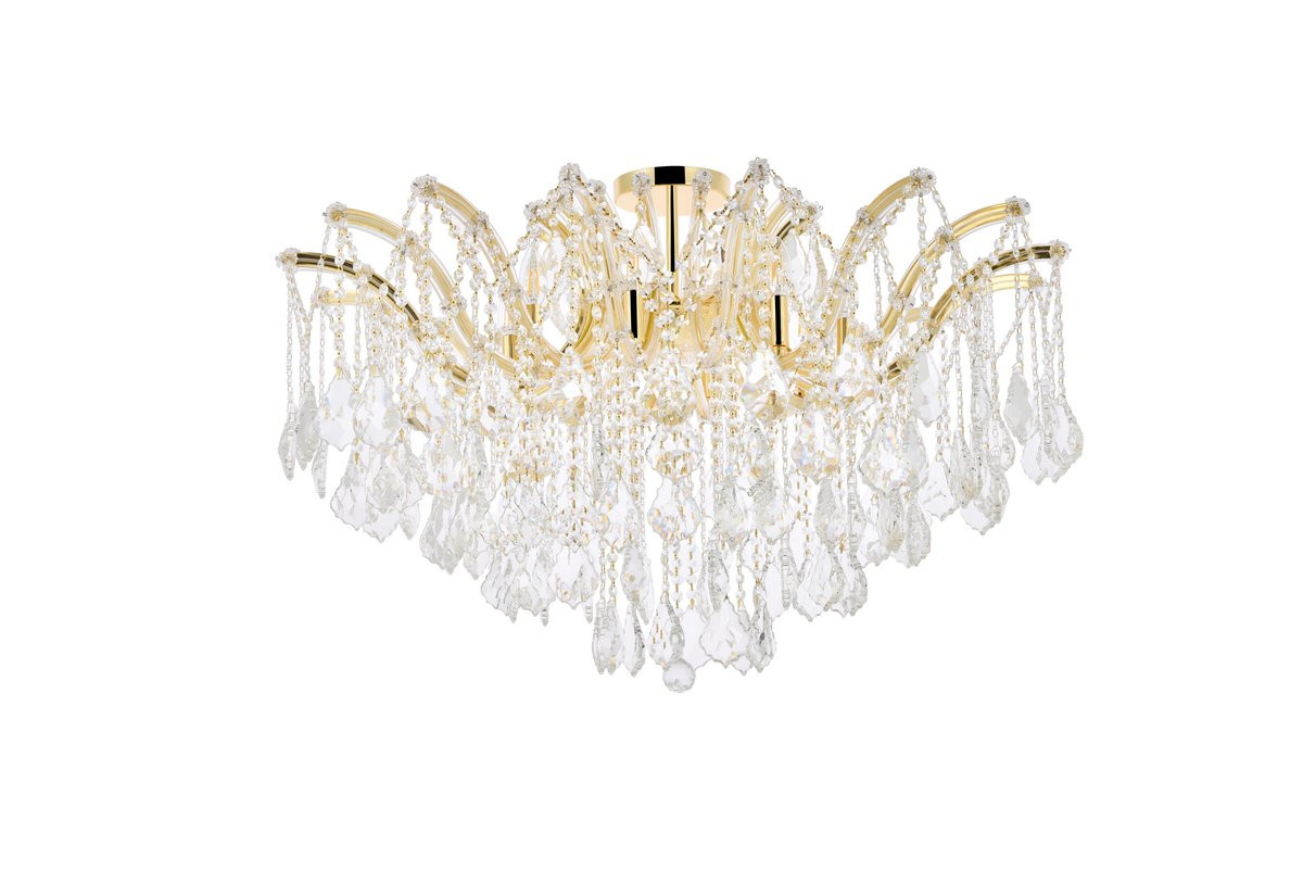ELEGANT LIGHTING Value 2800F36G/RC  Maria Theresa 8 light Gold Flush Mount Clear Royal Cut Crystal