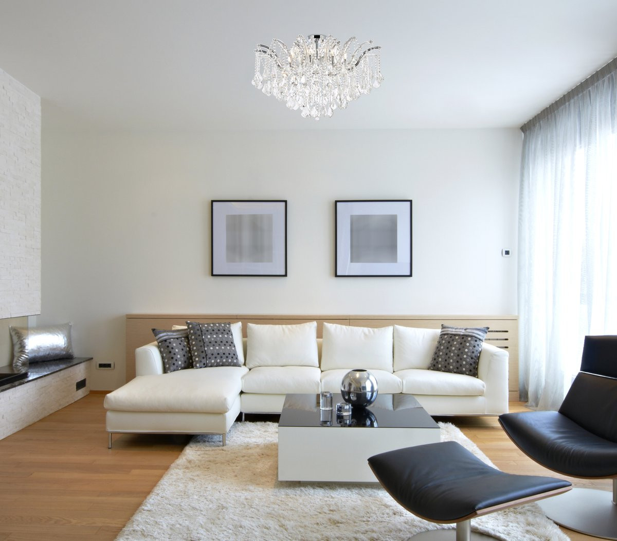 ELEGANT LIGHTING Value 2800F36C/RC  Maria Theresa 8 light Chrome Flush Mount Clear Royal Cut Crystal