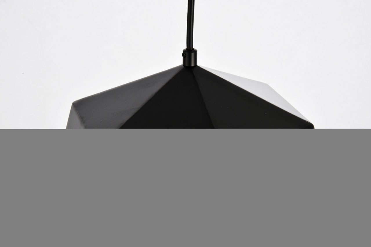 Living District LDPD2079 Arden Collection Pendant D10.2 H6.7 Lt:1 Black and Gold Finish