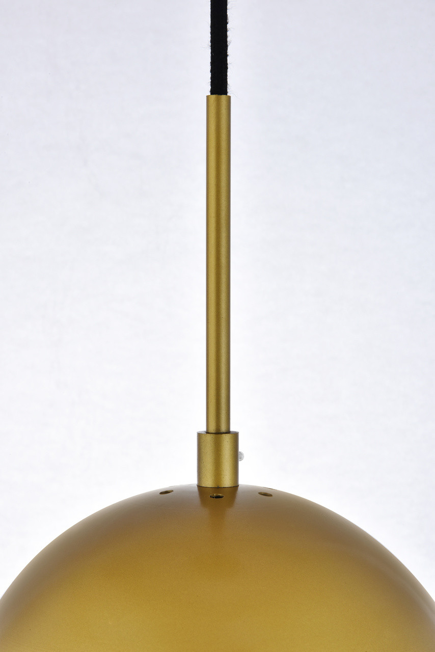 Living District LD6079BR Eclipse 5 Lights Brass Pendant With Clear Glass