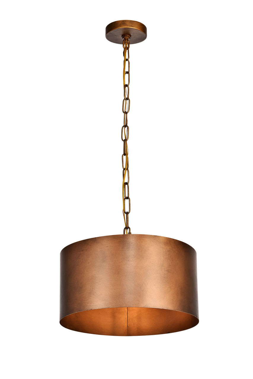Living District LD6015D15BR Miro Collection Pendant D15 H9.25 Lt:1 Manual Brass Finish