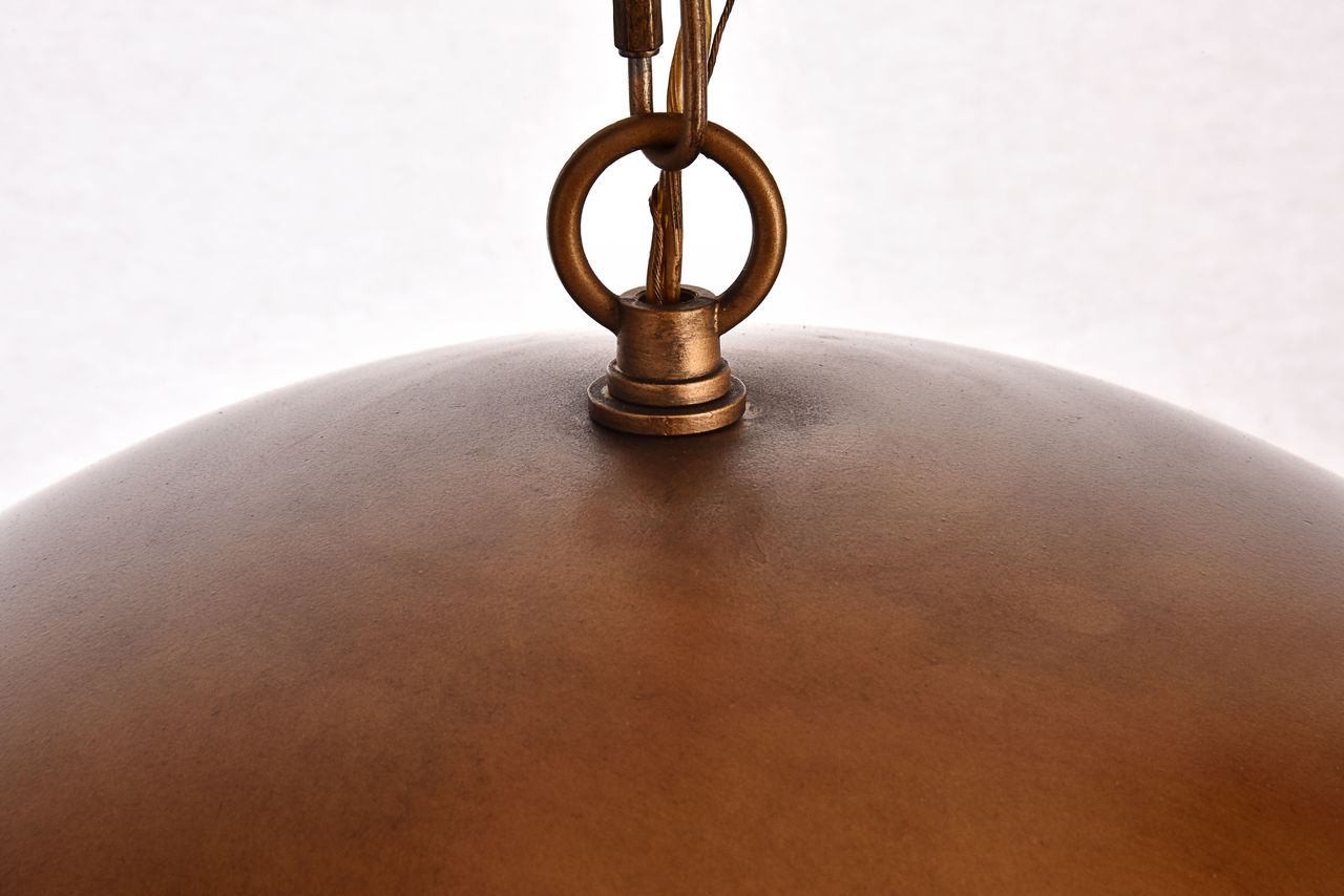 Living District LD6013D20BR Merce Collection Pendant D20 H12.75 Lt:1 Manual Brass Finish