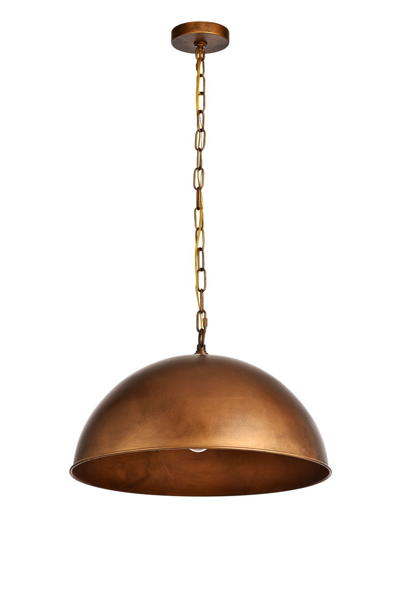 Living District LD6013D20BR Merce Collection Pendant D20 H12.75 Lt:1 Manual Brass Finish