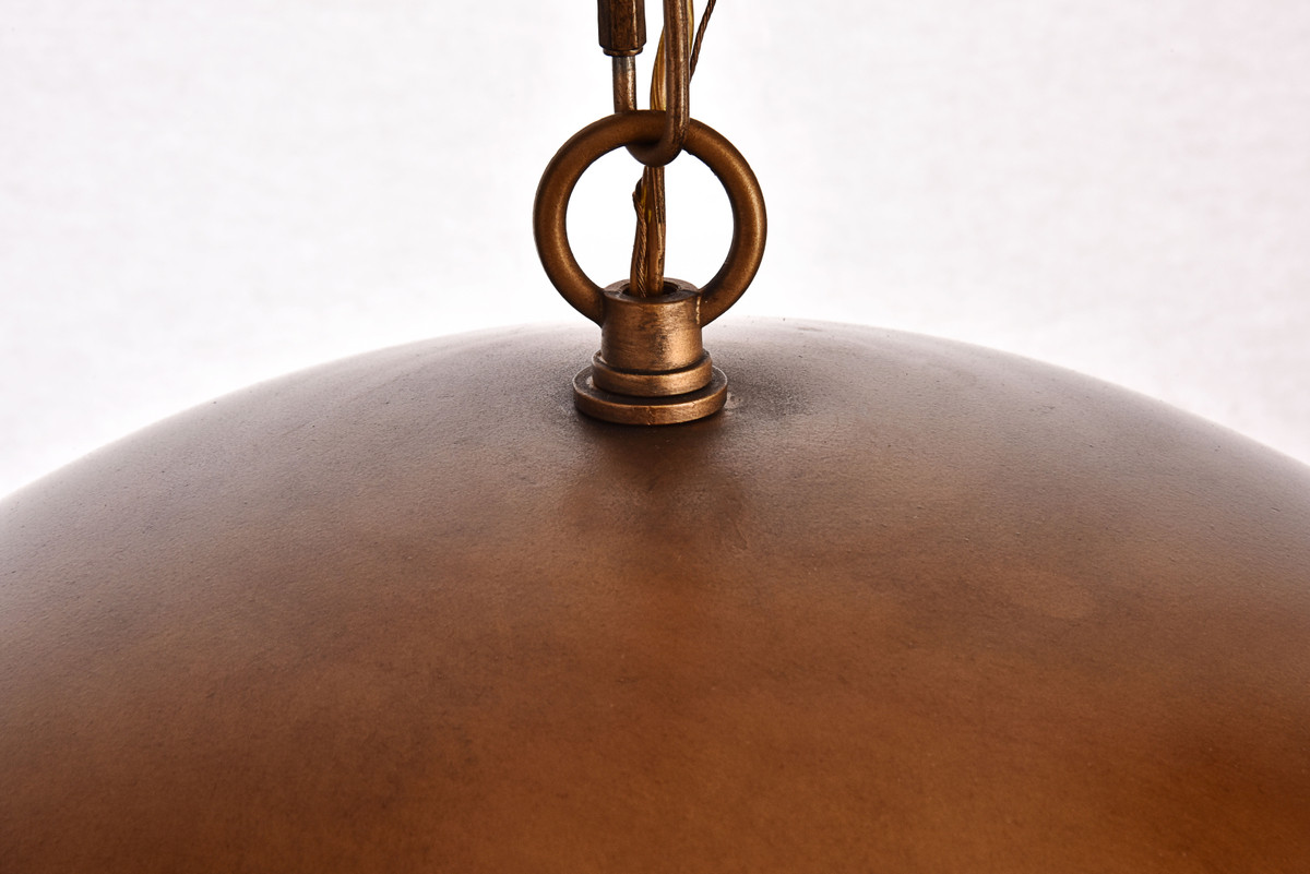 Living District LD6013D20BR Merce Collection Pendant D20 H12.75 Lt:1 Manual Brass Finish