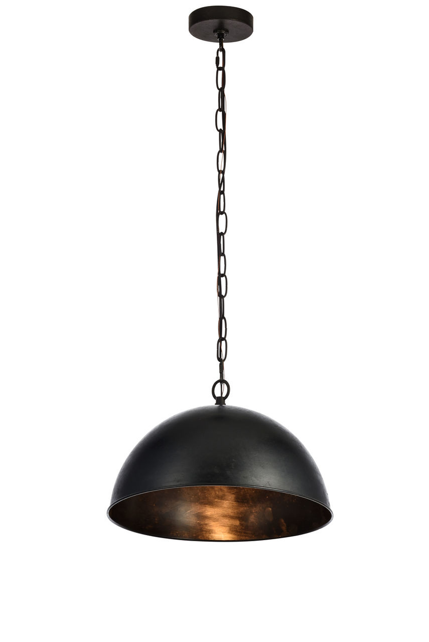 Living District LD6013D15BK Merce Collection Pendant D15 H10 Lt:1 Vintage Black Finish