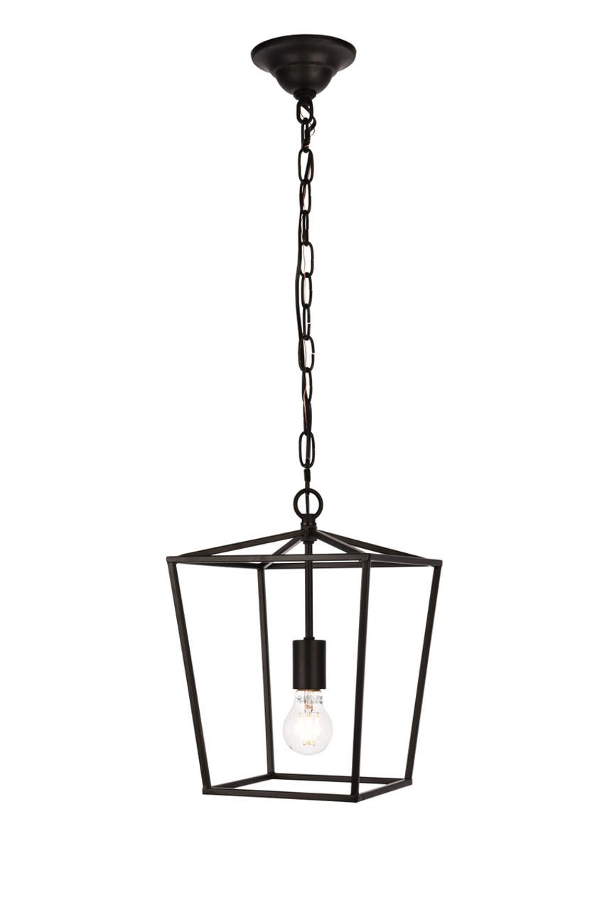 Living District LD6008D9BK Maddox Collection Pendant D9.75 H14.5 Lt:1 Black Finish