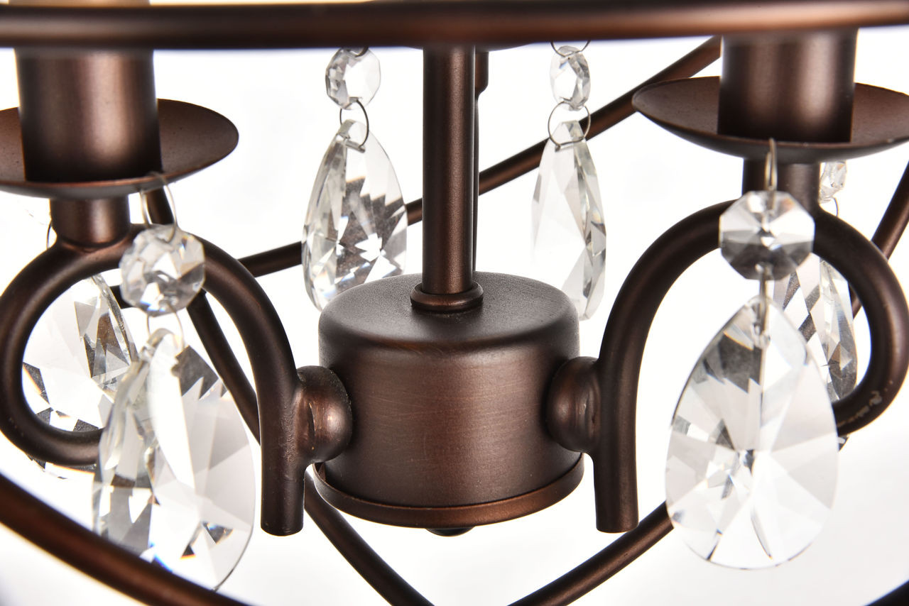 Living District LD5015D12DCB Wallace Collection Pendant D11.8 H13.8 Lt:3 Dark Copper Brown Finish