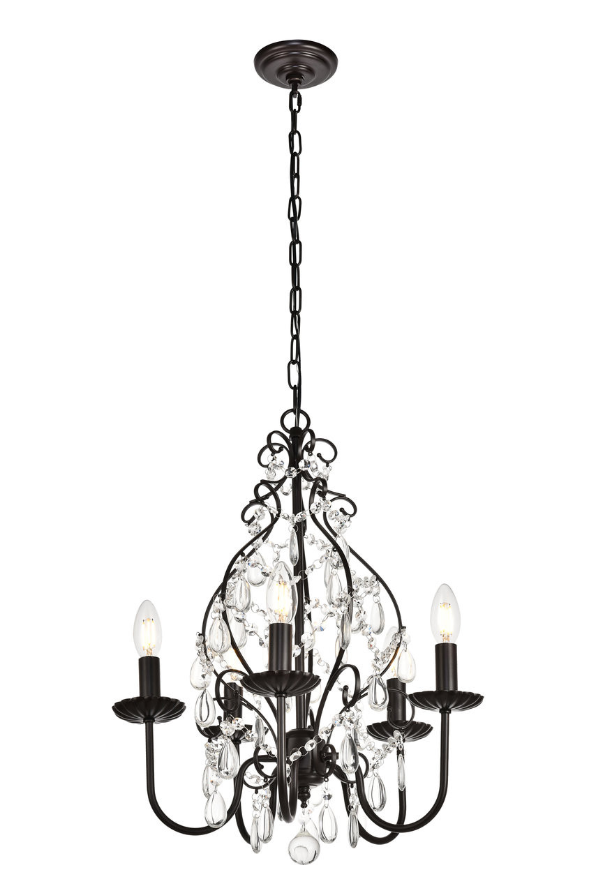 Living District LD5003D17ORB BLAISE Collection Pendant D17 H23 Lt:5 Oil rubbed bronze Finish