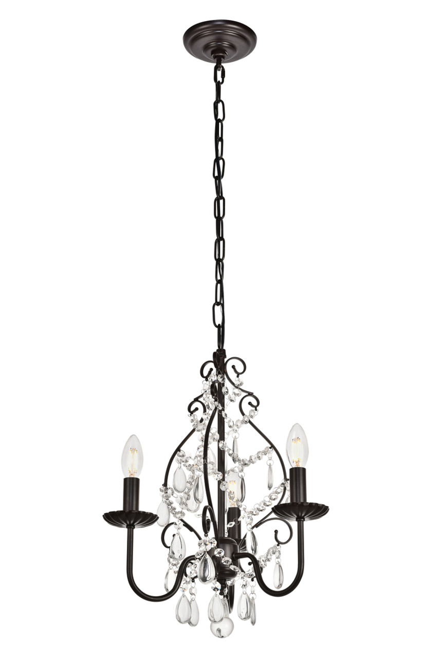 Living District LD5003D15ORB BLAISE Collection Pendant D15 H20 Lt:3 Oil rubbed bronze Finish