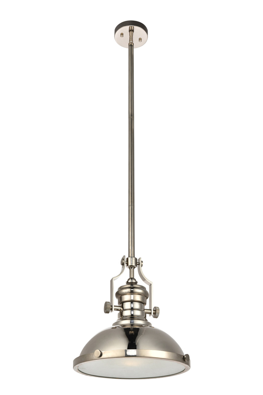 Living District LD5001D13PN Eamon Collection Pendant D13 H13.3 Lt:1 polished Nickel Finish