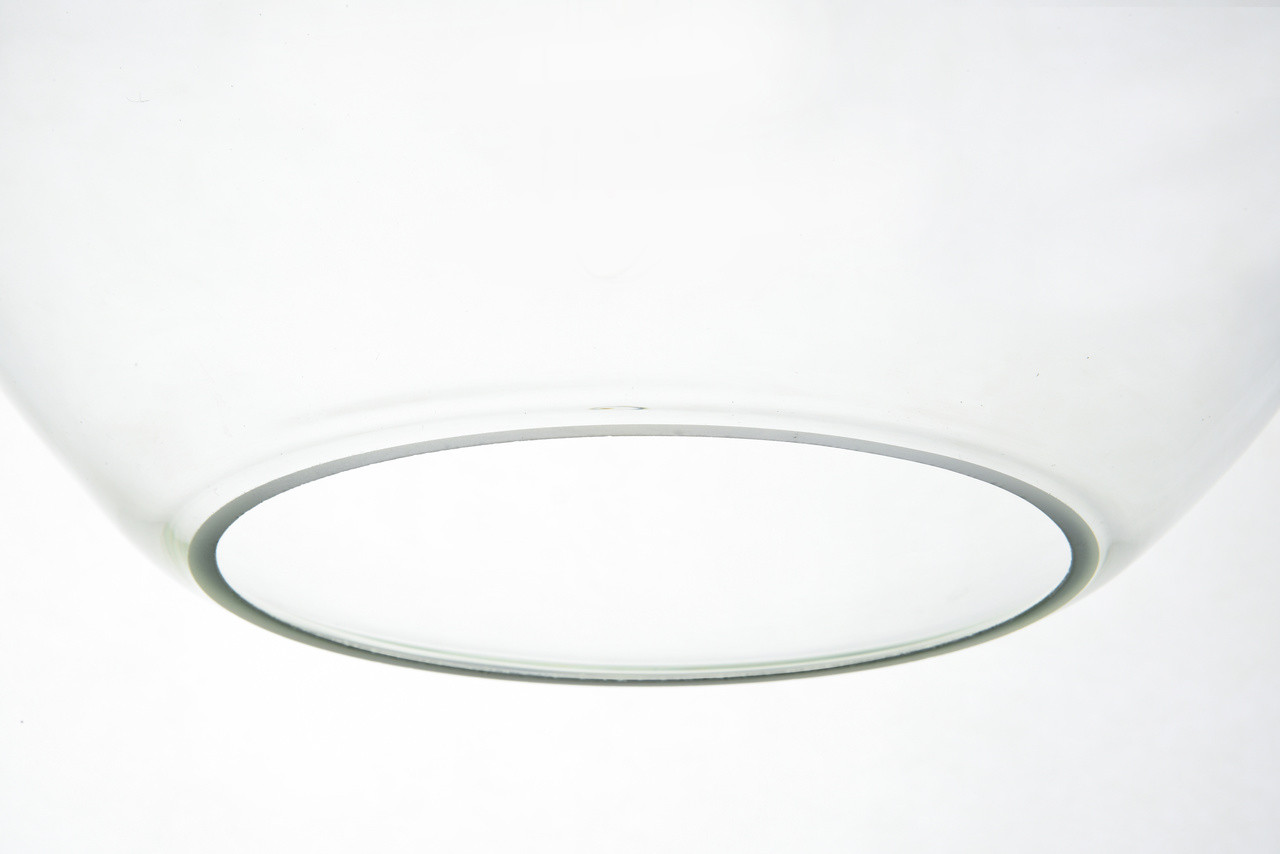 Living District LD2212C Baxter 1 Light Chrome Pendant With Clear Glass