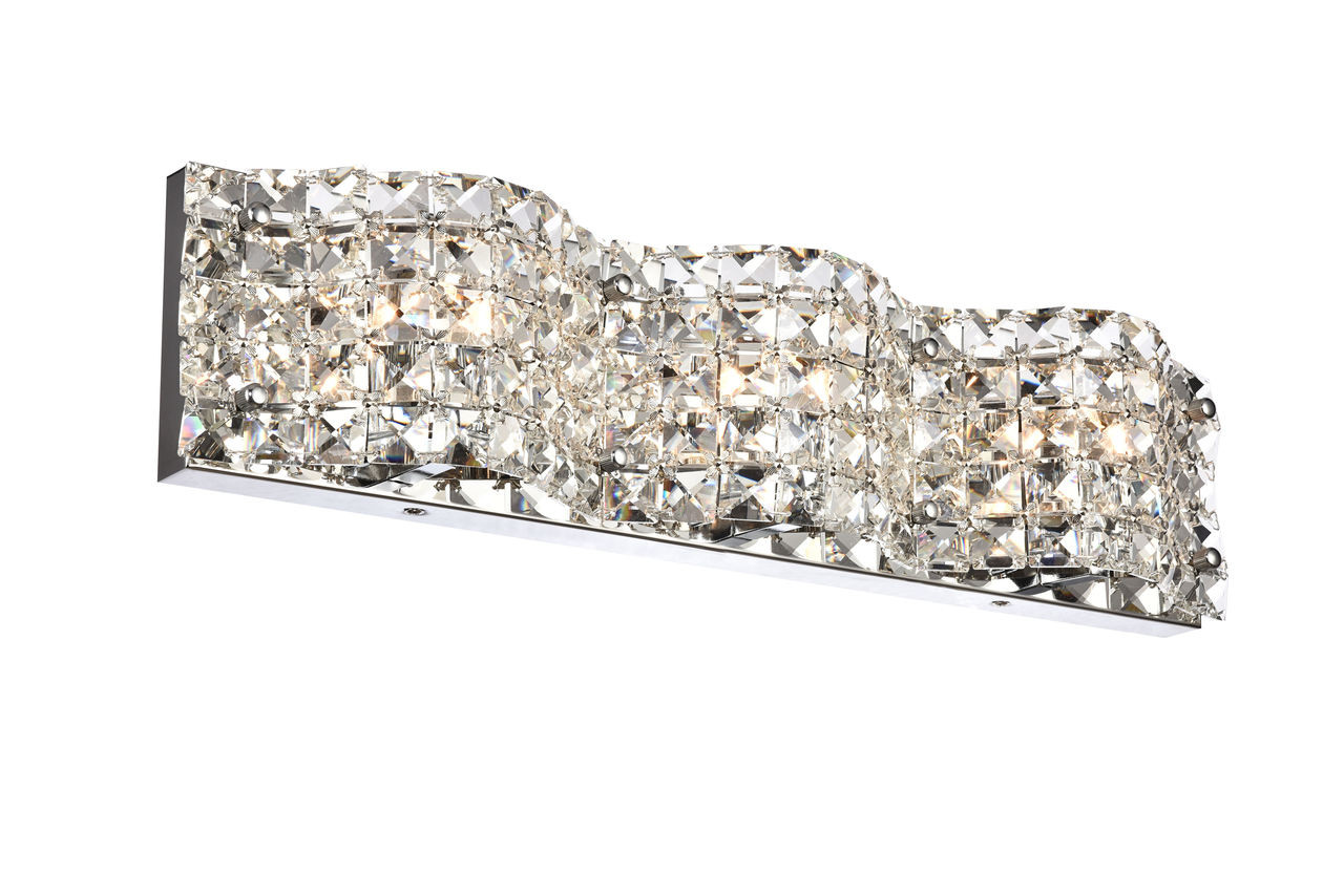Living District LD7001W21C Tate Collection Wall Sconce D20.6 H4.7 Lt:3 Chrome Finish