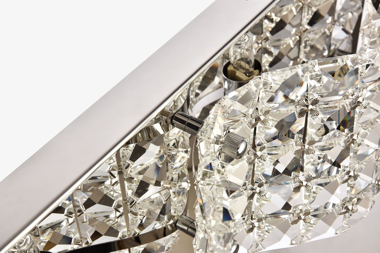 Living District LD7001W21C Tate Collection Wall Sconce D20.6 H4.7 Lt:3 Chrome Finish