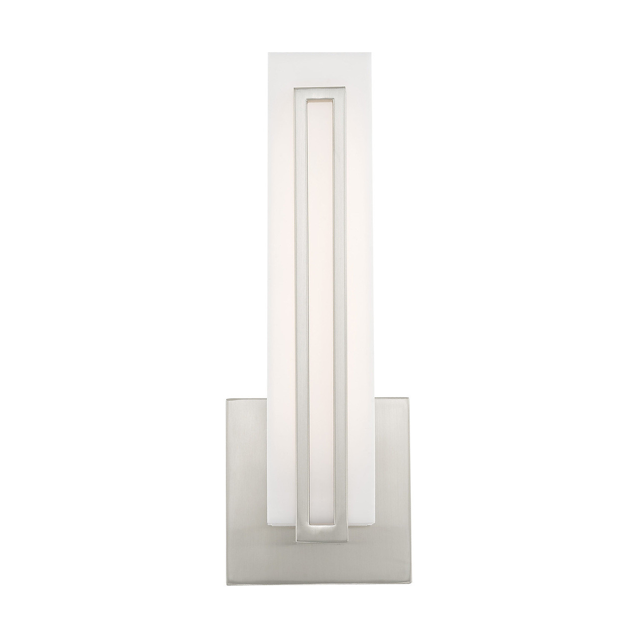 LIVEX LIGHTING 10190-91 10W LED Brushed Nickel ADA Wall Sconce