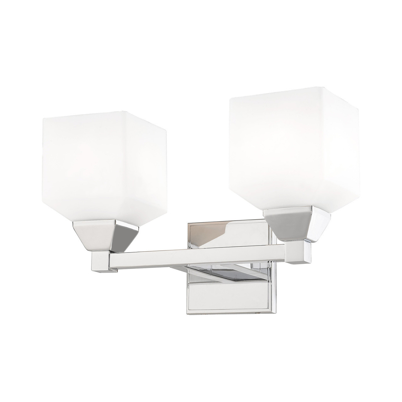 LIVEX LIGHTING 10282-05 Aragon 2-Light Bath Vanity, Polished Chrome