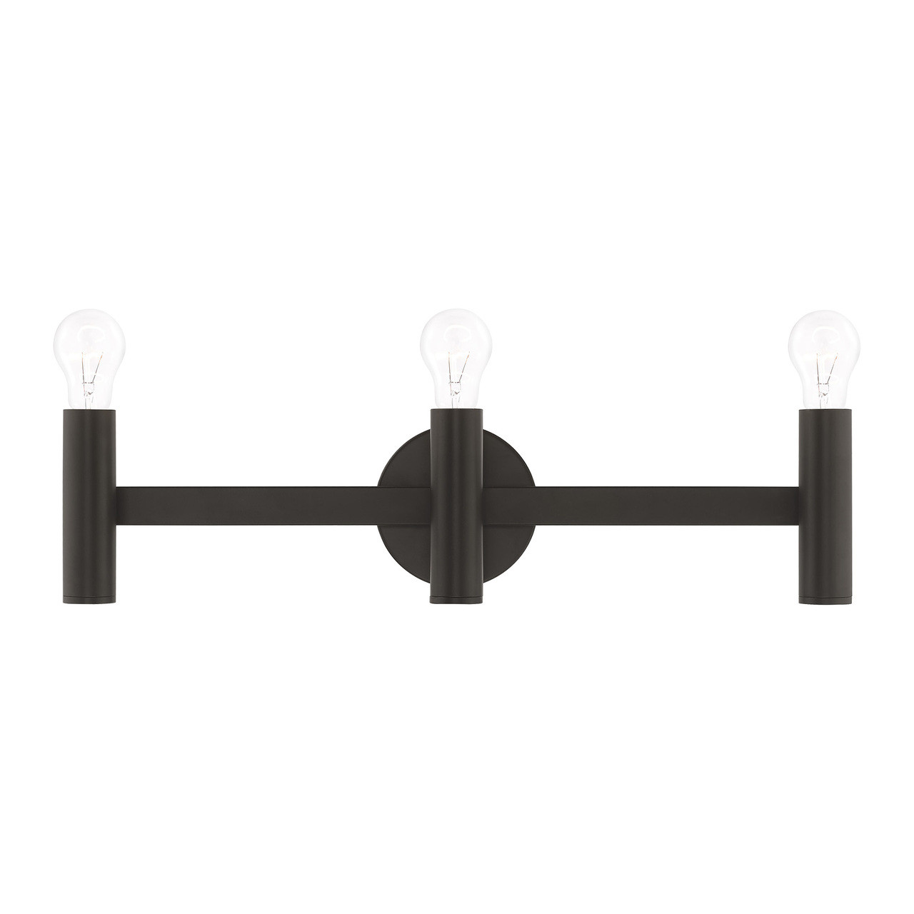 LIVEX LIGHTING 10343-07 Copenhagen 3-Light ADA Bath Vanity, Bronze