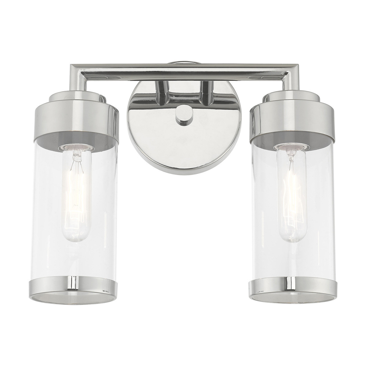 LIVEX LIGHTING 10362-05 Hillcrest 2-Light Bath Vanity, Polished Chrome