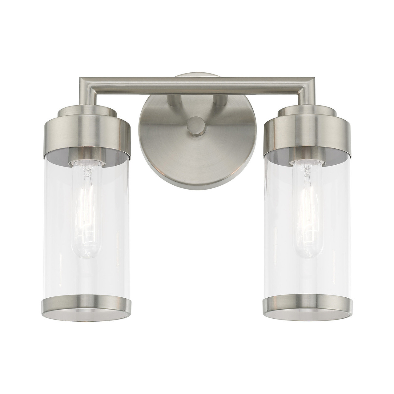 LIVEX LIGHTING 10362-91 Hillcrest 2-Light Bath Vanity, Brushed Nickel