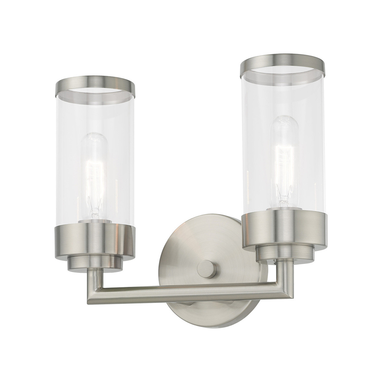 LIVEX LIGHTING 10362-91 Hillcrest 2-Light Bath Vanity, Brushed Nickel