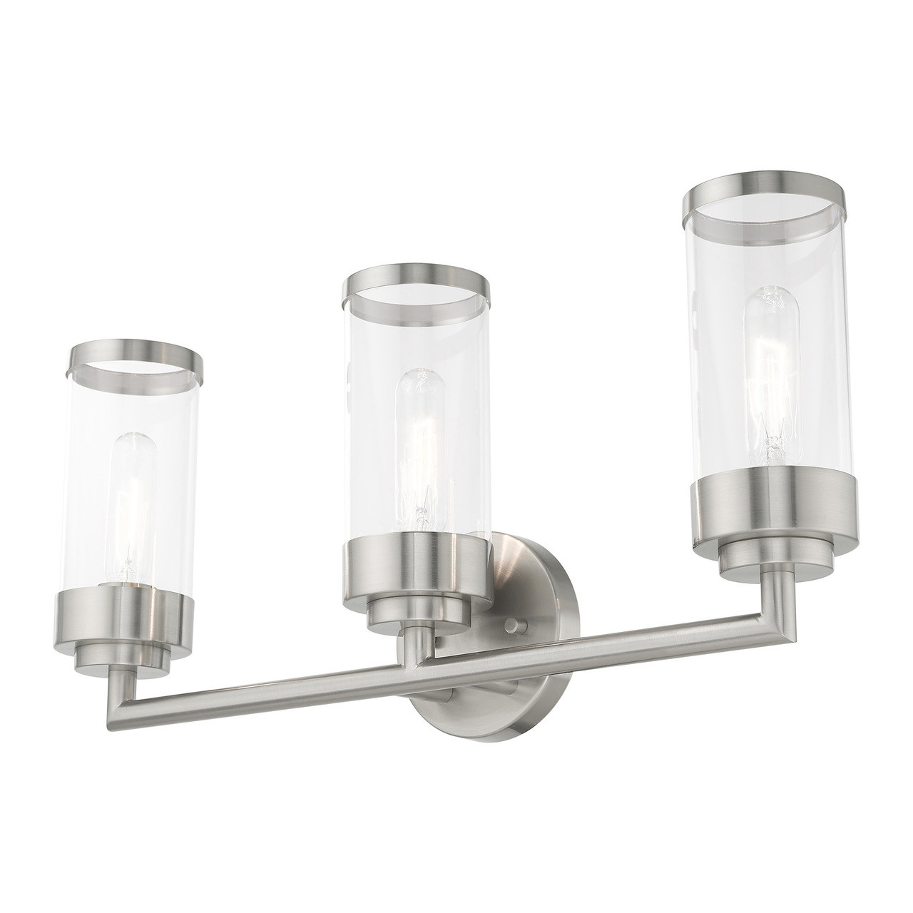 LIVEX LIGHTING 10363-91 Hillcrest 3-Light Bath Vanity, Brushed Nickel