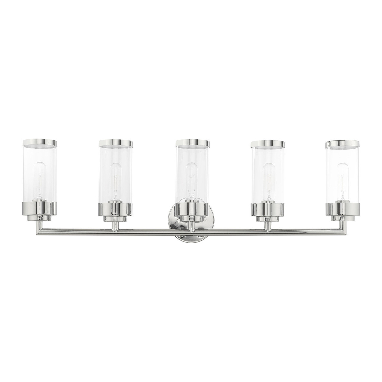 LIVEX LIGHTING 10365-05 Hillcrest 5-Light Bath Vanity, Polished Chrome