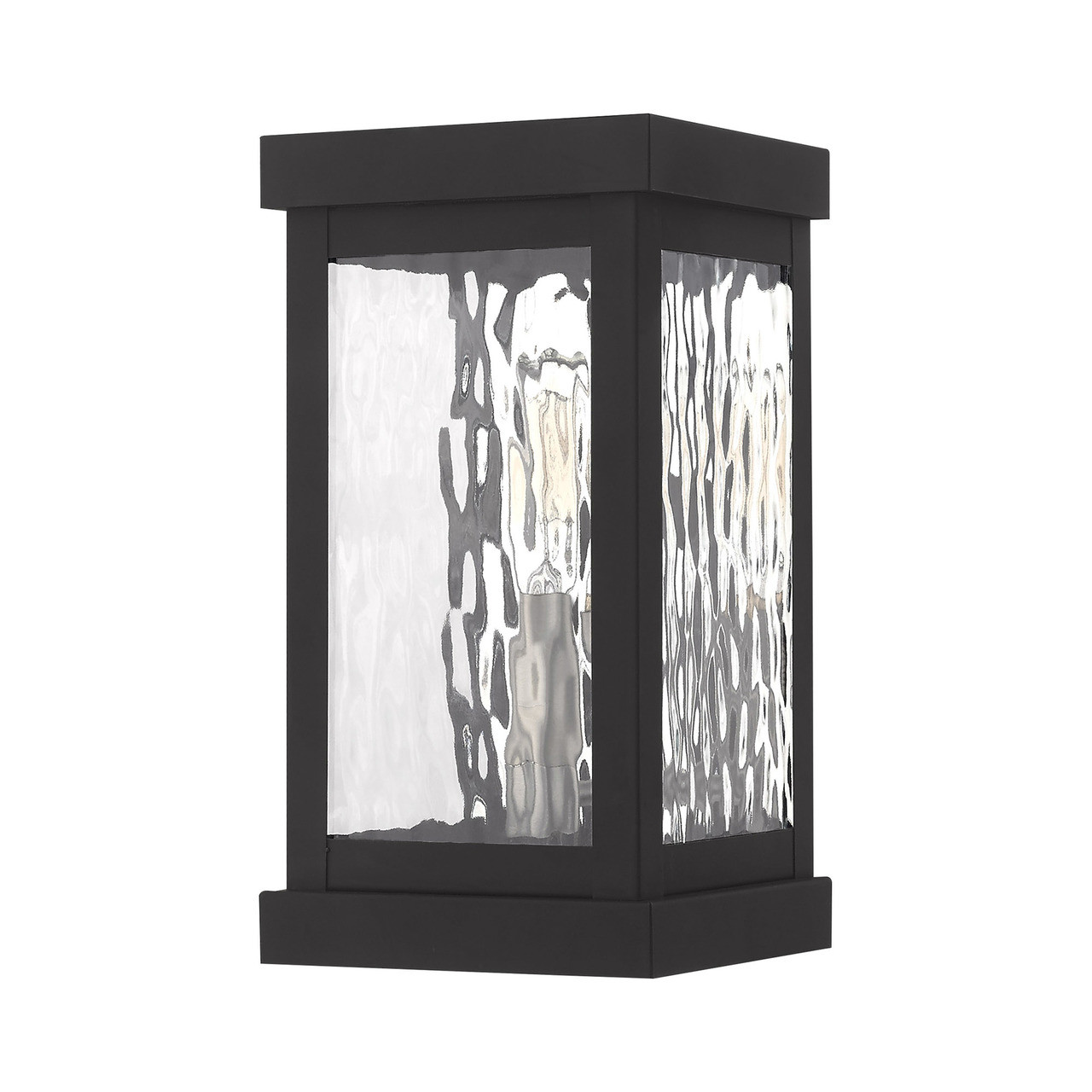 LIVEX LIGHTING 20521-04 Hopewell 1-Light Wall Lantern, Black