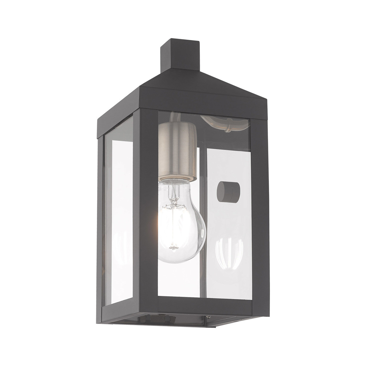 LIVEX LIGHTING 20581-76 Nyack 1-Light Wall Lantern, Scandinavian Gray