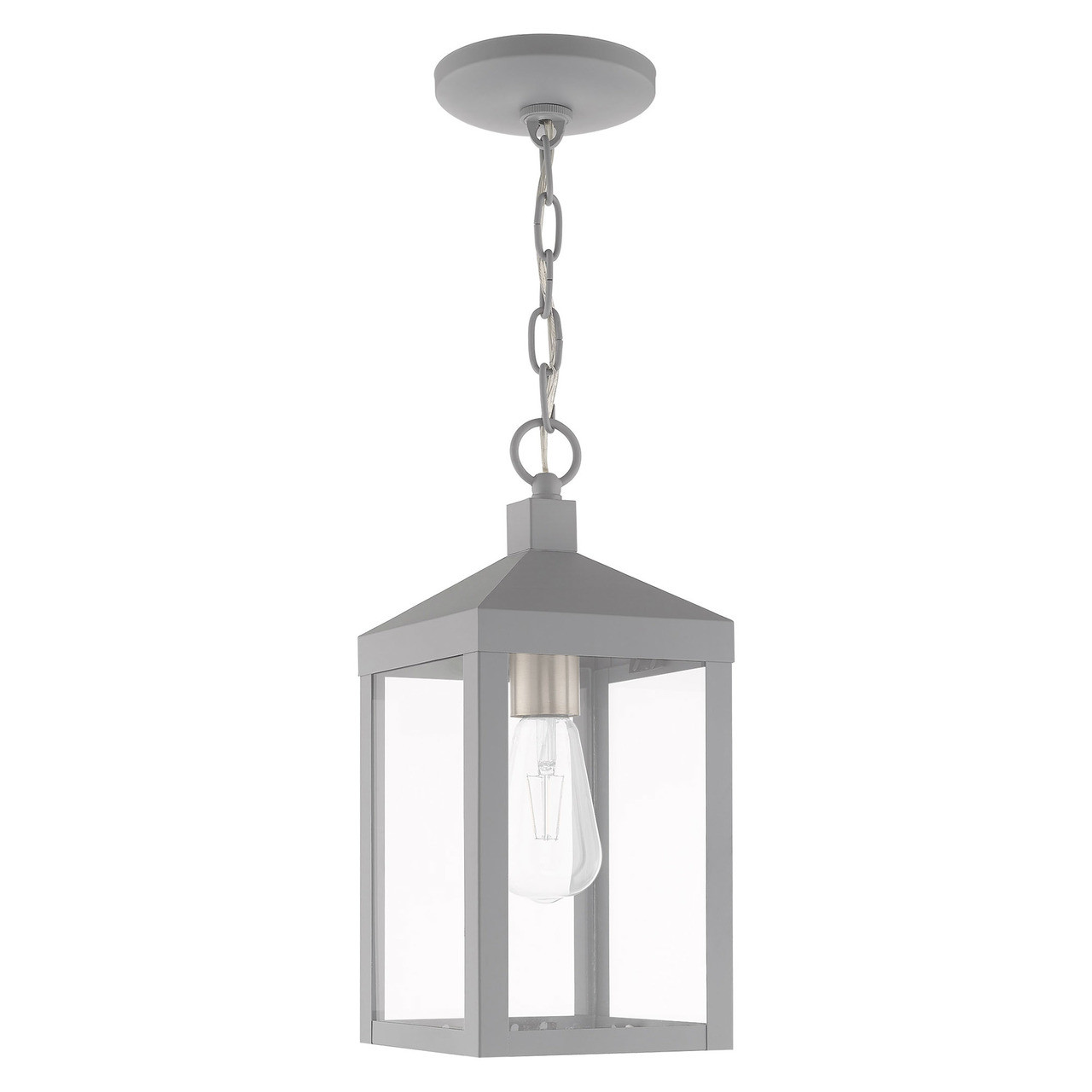 LIVEX LIGHTING 20591-80 1 Light Nordic Gray Outdoor Pendant Lantern