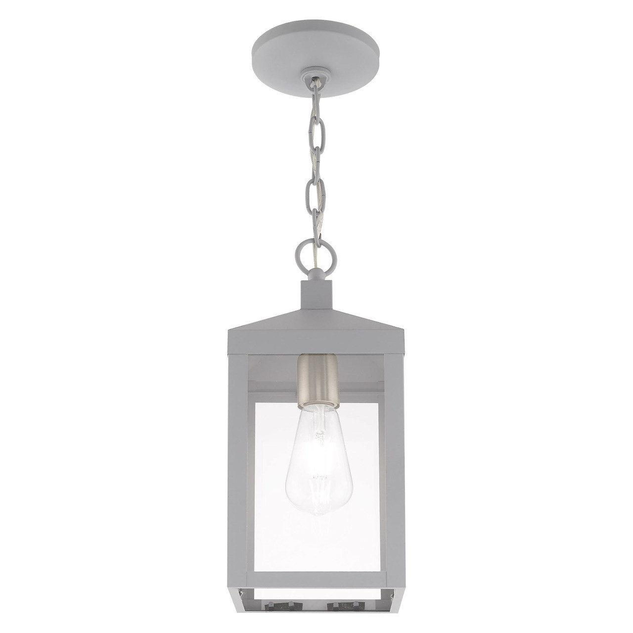 LIVEX LIGHTING 20591-80 1 Light Nordic Gray Outdoor Pendant Lantern