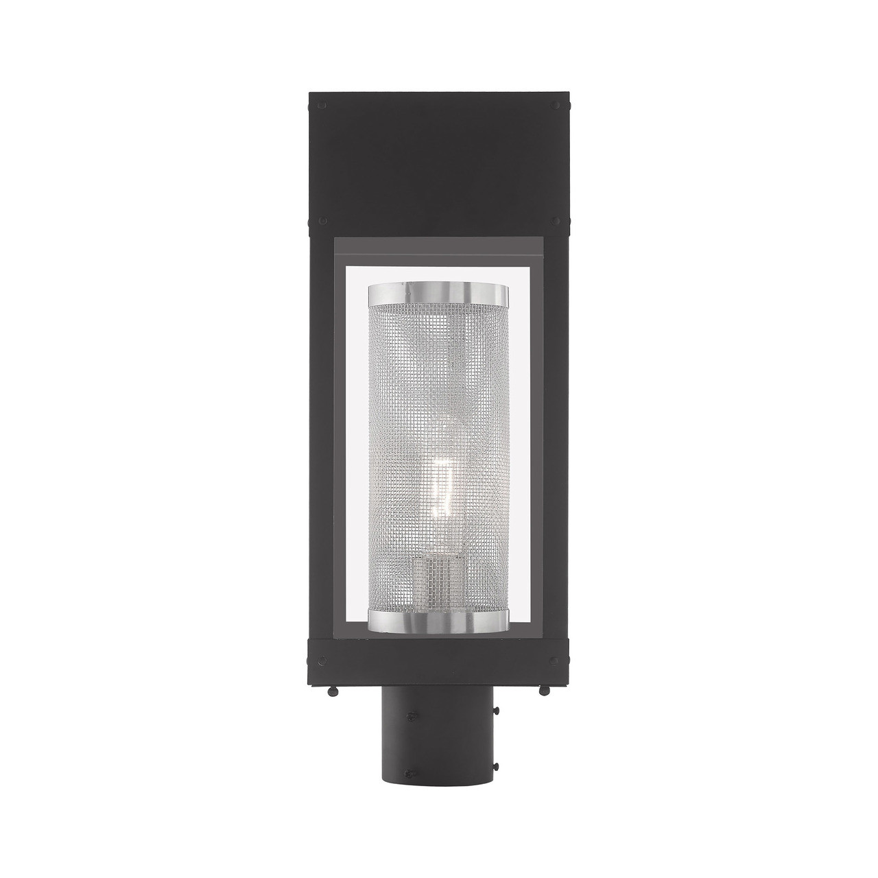 LIVEX LIGHTING 20763-04 1 Light Black Outdoor Post Top Lantern